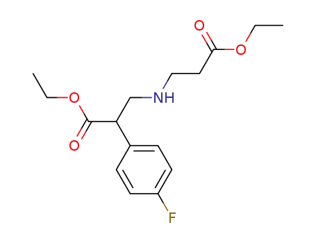 ethyl 3-((3-ethoxy-3-oxopropyl)amino)-2-(4-fluorophenyl)propanoate