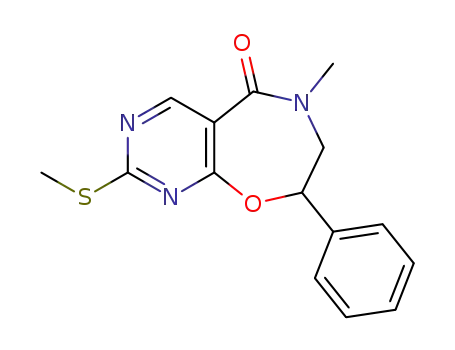 6-methyl-2-(methylthio)-8-phenyl-7,8-dihydropyrimido[5,4-f][1,4]oxazepin-5(6H)-one