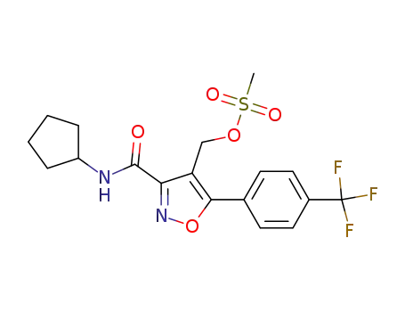 (3-(cyclopentylcarbamoyl)-5-(4-(trifluoromethyl)phenyl)isoxazol-4-yl)methyl methanesulfonate