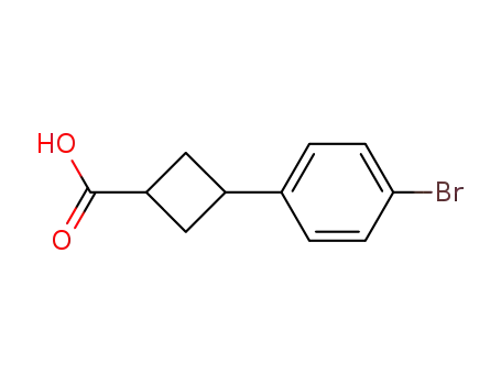 Molecular Structure of 149506-16-1 (3-(4-BROMOPHENYL)CYCLOBUTANE-1-CARBOXYLIC ACID)