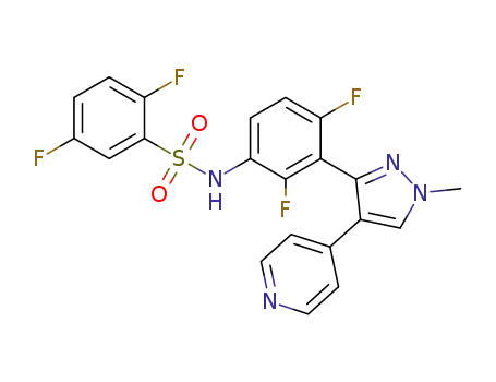 N-[3-(1-methyl-4-pyridin-4-yl-1H-pyrazol-3-yl)-2,4-difluoro-phenyl]-2,5-difluoro-benzenesulfonamide