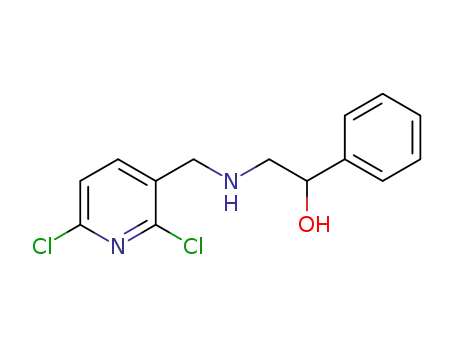 Molecular Structure of 1255701-31-5 (2-((2,6-dichloropyridin-3-yl)methylamino)-1-phenylethanol)