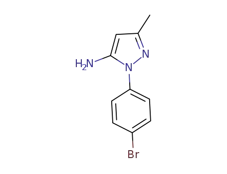 Molecular Structure of 82447-61-8 (1-(4-bromophenyl)-3-methyl-1H-pyrazol-5-amine)