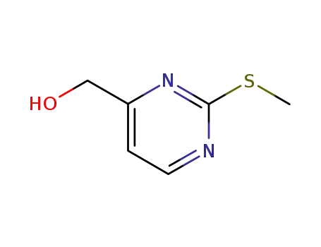 Molecular Structure of 102921-92-6 ((2-(Methylthio)pyriMidin-4-yl)Methanol)