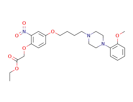 Ethyl 2-(4-(4-(4-(2-methoxyphenyl)piperazin-1-yl)butoxy)-2-nitrophenoxy)acetate