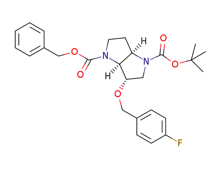 3-(4-fluoro-benzyloxy)-hexahydro-pyrrolo[3,2-b]pyrrole-1,4-dicarboxylic acid 4-benzy1 ester 1-tert-butyl ester