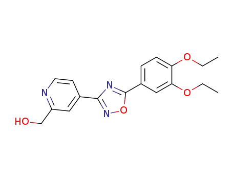 Molecular Structure of 1201446-08-3 ((4-(5-(3,4-diethoxyphenyl)-1,2,4-oxadiazol-3-yl)pyridin-2-yl)methanol)