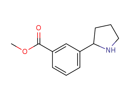 Molecular Structure of 908334-14-5 (Methyl 3-(pyrrolidin-2-yl)benzoate)