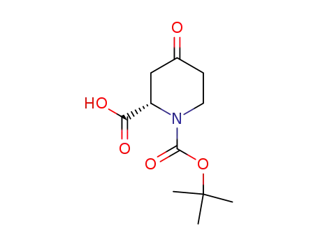 Molecular Structure of 198646-60-5 (1-(tert-butoxycarbonyl)-4-oxopiperidine-2-carboxylic acid)