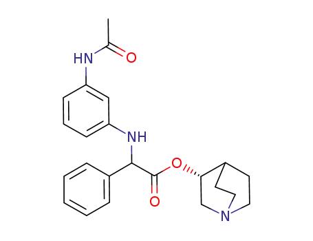 Molecular Structure of 1233326-97-0 ((3-acetylamino-phenylamino)-phenyl-acetic acid (R)-(1-aza-bicyclo[2.2.2]oct-3-yl) ester)