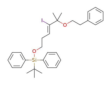 tert-butyl(4-iodo-5-methyl-5-phenethyloxyhex-3-en-1-yloxy)diphenylsilane