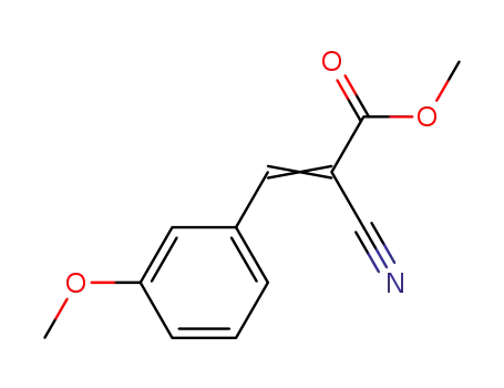 Molecular Structure of 72955-40-9 (2-Propenoic acid, 2-cyano-3-(3-methoxyphenyl)-, methyl ester)