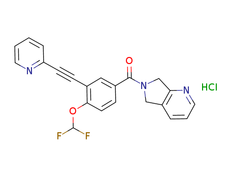 Methanone, [4-(difluoroMethoxy)-3-[2-(2-pyridinyl)ethynyl]phenyl](5,7-dihydro-6H-pyrrolo[3,4-b]pyridin-6-yl)-, hydrochloride (1:1)
