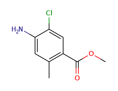 Molecular Structure of 1427361-27-0 (methyl 4-amino-5-chloro-2-methylbenzoate)