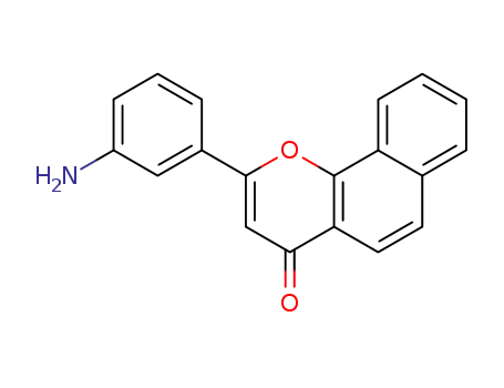 Molecular Structure of 185028-75-5 (4H-Naphtho[1,2-b]pyran-4-one,2-(3-aminophenyl)-(9CI))