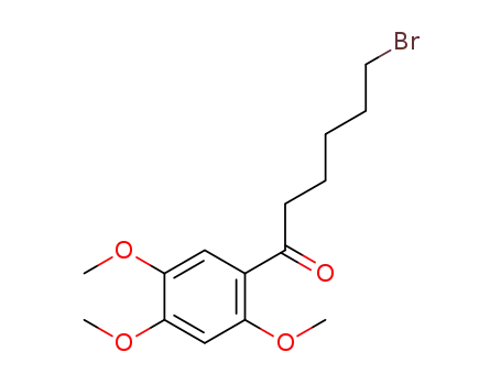 Molecular Structure of 1268333-97-6 (6-bromo-1-(2,4,5-trimethoxyphenyl)hexan-1-one)
