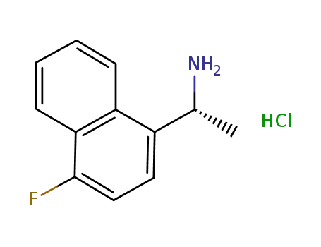 Molecular Structure of 1211473-33-4 ((1R)-1-(4-fluoronaphthalen-1-yl)ethanamine hydrochloride)