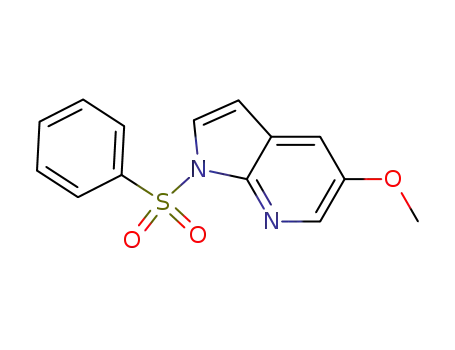 Molecular Structure of 397842-89-6 (1H-Pyrrolo[2,3-b]pyridine, 5-methoxy-1-(phenylsulfonyl)-)