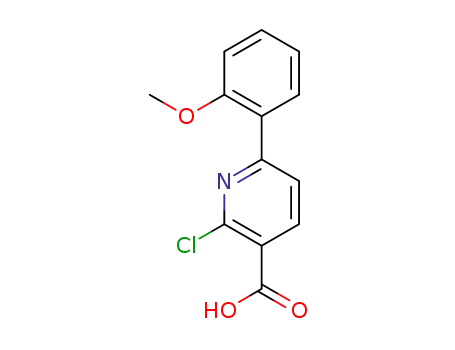 Molecular Structure of 462066-78-0 (2-CHLORO-6-(2-METHOXYPHENYL)NICOTINIC ACID)