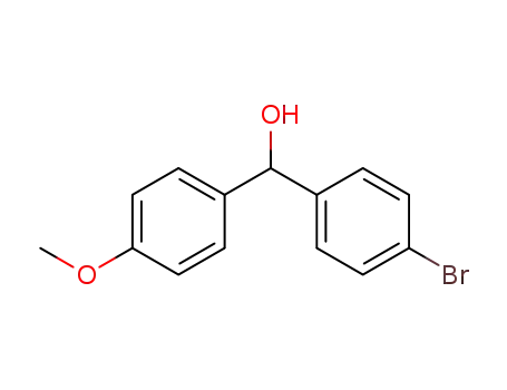Molecular Structure of 838-21-1 ((4-BroMophenyl)(4-Methoxyphenyl)Methanol)