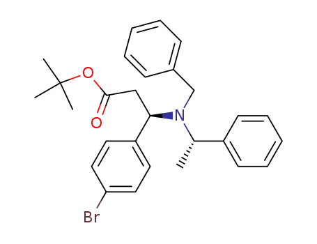tert-butyl (3R,αS)-3-[N-benzyl-N-(α-methylbenzyl)-amino]-3-(4'-bromophenyl)propanoate