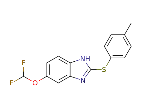 Molecular Structure of 1312711-62-8 (5-(difluoromethoxy)-2-[(4-methylphenyl)sulfanyl]-1H-benzimidazole)
