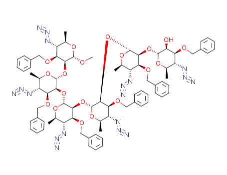 methyl 4-azido-3-O-benzyl-4,6-dideoxy-α-D-mannopyranosyl(1→2)4-azido-3-O-benzyl-4,6-dideoxy-α-D-mannopyranosyl(1→2)4-azido-3-O-benzyl-4,6-dideoxy-α-D-mannopyranosyl(1→2)4-azido-3-O-benzyl-4,6-dideoxy-α-D-mannopyranosyl(1→2)4-azido-3-O-benzyl-4,6-dideoxy-α-D-mannopyranosyl(1→2)4-azido-3-O-benzyl-4,6-dideoxy-α-D-mannopyranoside