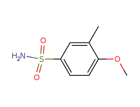 Molecular Structure of 84910-99-6 (BenzenesulfonaMide, 4-Methoxy-3-Methyl-)