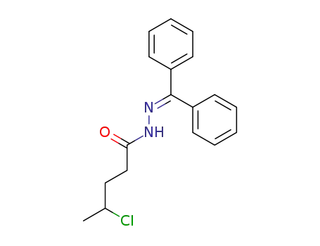 Molecular Structure of 1338582-47-0 (4-Chloro-N'-(diphenylmethylene)pentane hydrazide)