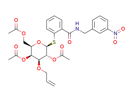 2-(3-nitrobenzylcarbamoyl)phenyl 2,4,6-tri-O-acetyl-3-O-(prop-2-enyl)-1-thio-β-D-galactopyranoside