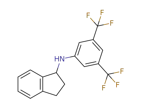 Molecular Structure of 1262055-68-4 (N-(3,5-bis(trifluoromethyl)phenyl)-2,3-dihydro-1H-inden-1-amine)