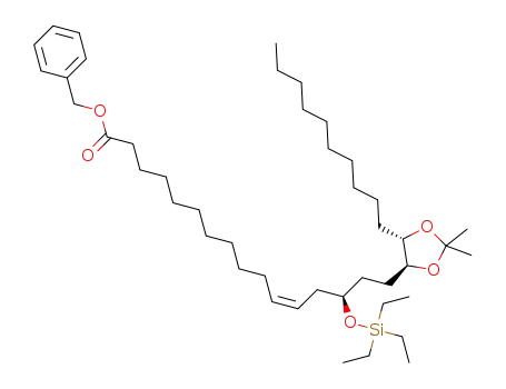 benzyl (R,Z)-16-((4S,5S)-5-decyl-2,2-dimethyl-1,3-dioxolan-4-yl)-14-((triethylsilyl)oxy)hexadec-11-enoate