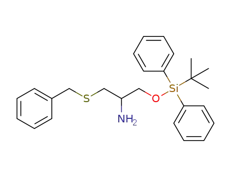 Molecular Structure of 1278996-71-6 (1-(benzylthio)-3-(tert-butyldiphenylsilyloxy)propan-2-amine)