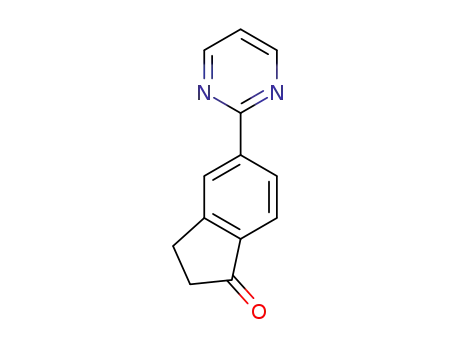 Molecular Structure of 1334784-74-5 (5-(pyrimidin-2-yl)-2,3-dihydro-1H-inden-1-one)