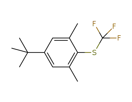 Molecular Structure of 1341209-53-7 (4-tert-butyl-2,6-dimethylphenyl trifluoromethyl sulfide)