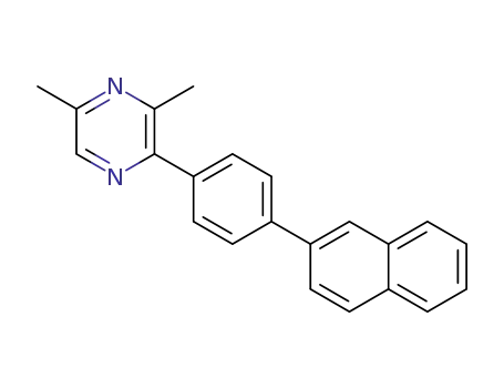 Molecular Structure of 1337916-16-1 (3,5-dimethyl-2-(4-naphthalen-2-yl-phenyl)pyrazine)