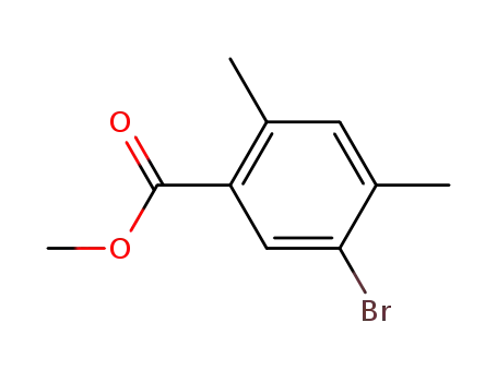 Molecular Structure of 152849-72-4 (BENZOIC ACID, 5-BROMO-2,4-DIMETHYL-, METHYL ESTER)