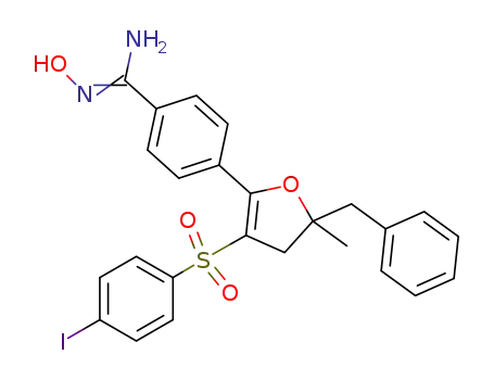 4-[5-benzyl-3-(4-iodophenylsulfonyl)-5-methyl-4,5-dihydrofuran-2-yl]-N'-hydroxybenzimidamide