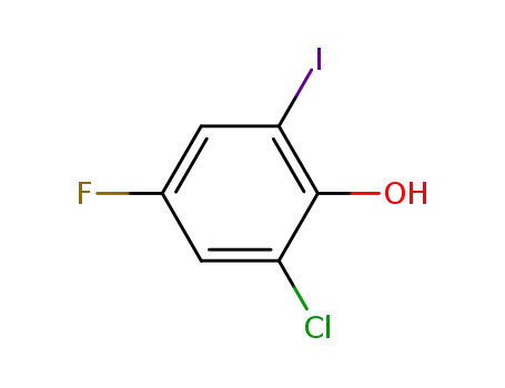Molecular Structure of 951671-77-5 (2-chloro-4-fluoro-6-iodophenol)