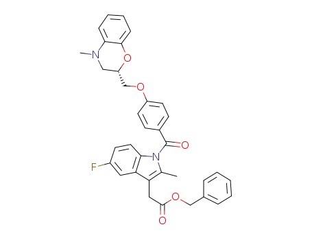 1H-Indole-3-acetic acid,
1-[4-[[(2S)-3,4-dihydro-4-methyl-2H-1,4-benzoxazin-2-yl]methoxy]benzo
yl]-5-fluoro-2-methyl-, phenylmethyl ester