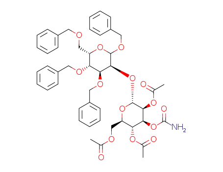 1,3,4,5-tetra-O-benzyl-2-O-(2,4,6-tri-O-acetyl-3-O-carbamoyl-α-D-mannopyranosyl)-β-L-gulopyranoside