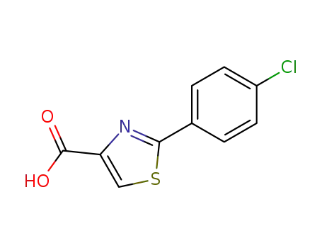Molecular Structure of 17228-98-7 (2-(4-CHLOROPHENYL)-1,3-THIAZOLE-4-CARBOXYLIC ACID)
