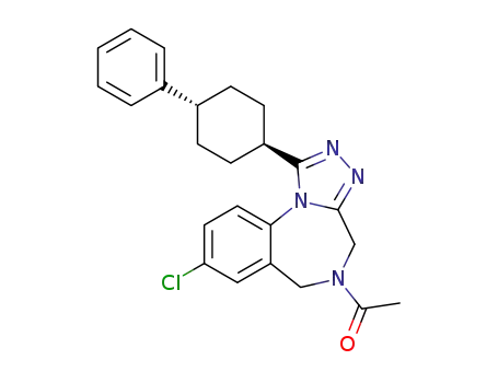 trans-1-[8-chloro-1-(4-phenyl-cyclohexyl)-4H,6H-2,3,5,10b-tetraaza-benzo[e]azulen-5-yl]-ethanone