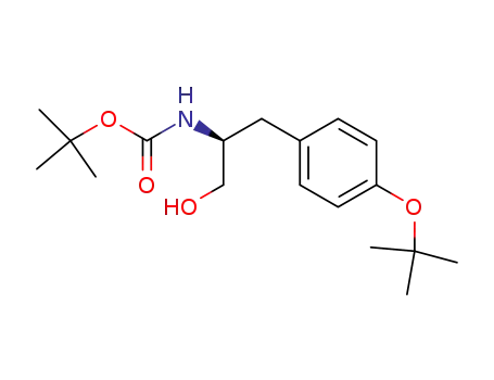 Molecular Structure of 82464-40-2 (Carbamic acid,
[2-[4-(1,1-dimethylethoxy)phenyl]-1-(hydroxymethyl)ethyl]-,
1,1-dimethylethyl ester, (S)-)
