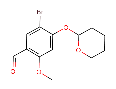 5-bromo-2-methoxy-4-(tetrahydro-2H-pyran-2-yloxy)benzaldehyde