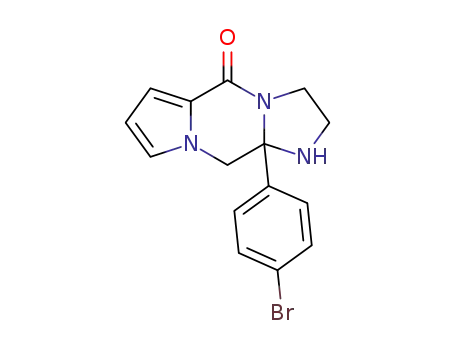 Molecular Structure of 1323076-87-4 (10a-(4-bromophenyl)-2,3,10,10a-tetrahydro-1H,5H-imidazo[1,2-a]pyrrolo[1,2-d]pyrazin-5-one)
