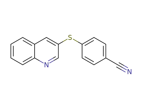 Molecular Structure of 1299398-65-4 (4-(quinolin-3-ylsulfanyl)benzonitrile)