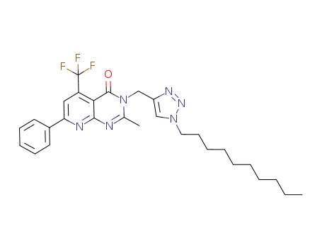3-((1-decyl-1H-1,2,3-triazol-4-yl)methyl)-2-methyl-7-phenyl-5-(trifluoromethyl)pyrido[2,3-d]pyrimidin-4(3H)-one