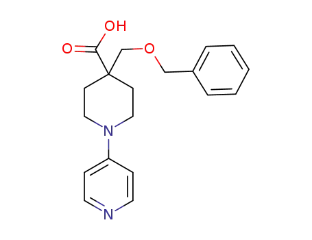 Molecular Structure of 1203600-34-3 (4-[(benzyloxy)methyl]-1-(pyridin-4-yl)piperidine-4-carboxylic acid)