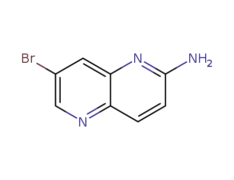 Molecular Structure of 1309774-04-6 (7-BroMo-1,5-naphthyridin-2-aMine)